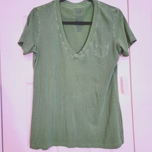 Gap Green Cotton T-Shirt Medium